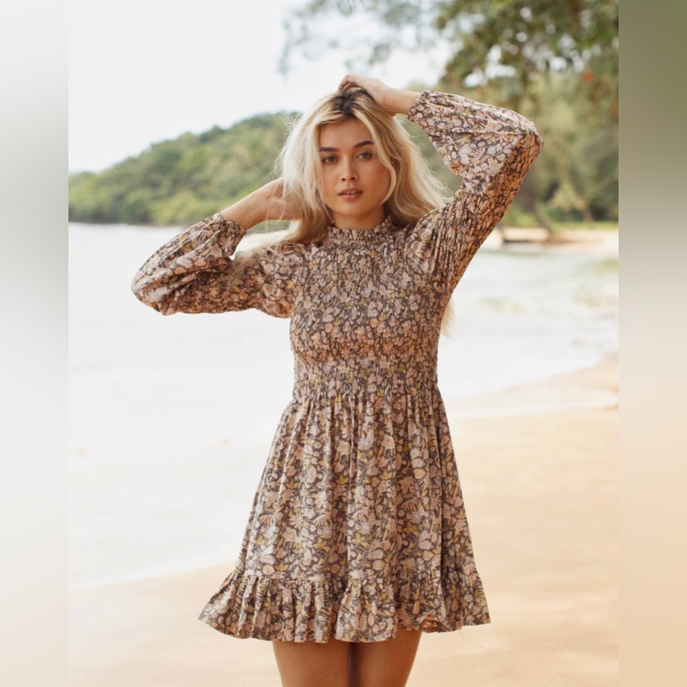 NWOT‎ Nary Shirred Turtleneck Mini Dress